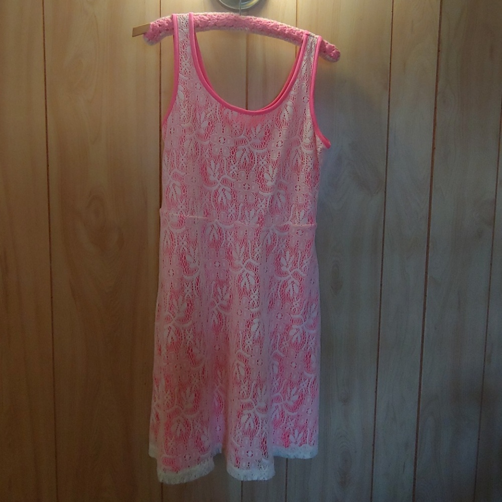 Hot pink and Cream Bobbie Brooks Dress